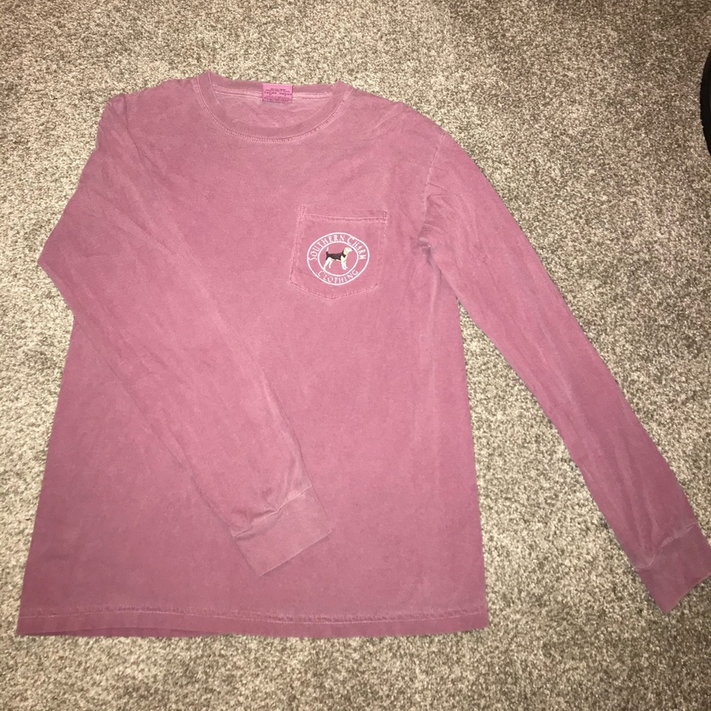 Purple southern charm long sleeve tshirt